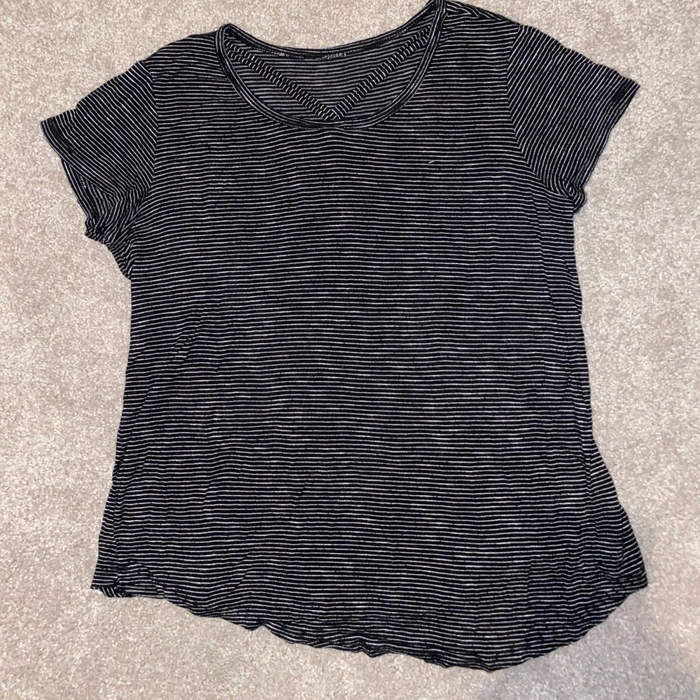 Soft Black and White Striped T Shirts